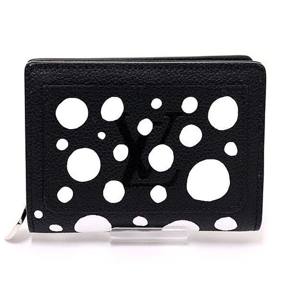 Louis Vuitton Lv×yk Portefeuille Claire Infinity Dot Yayoi Kusama M81907 Noir - Picture 1 of 6